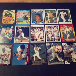 Jose Canseco baseball cards- Lot of 15 *1986-2002*
